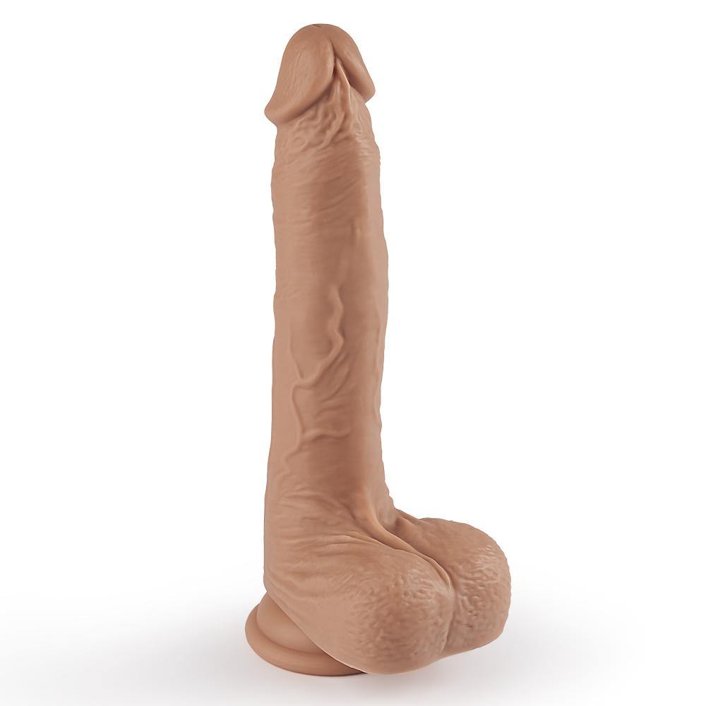 Realistyczne dildo 5 trybów wstrząsów 7 trybów wibracji Pilot zdalnego sterowania 17 cm MANNI