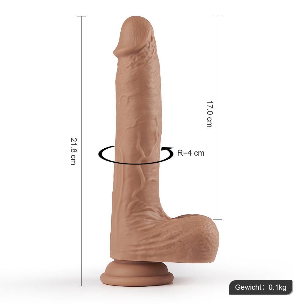 Realistyczne dildo 5 trybów wstrząsów 7 trybów wibracji Pilot zdalnego sterowania 17 cm MANNI